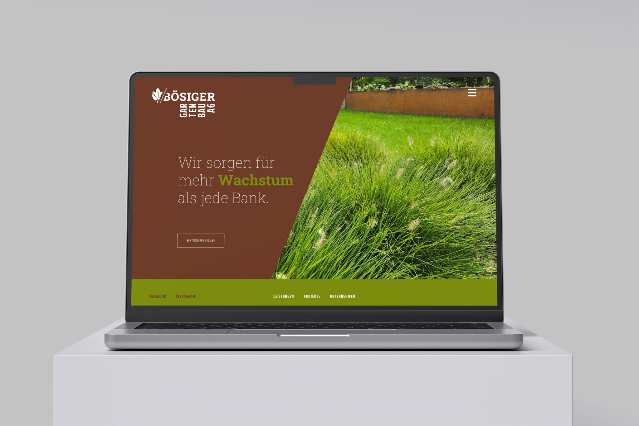 Gartenträume online – Webseite für Bösiger Gartenbau AG