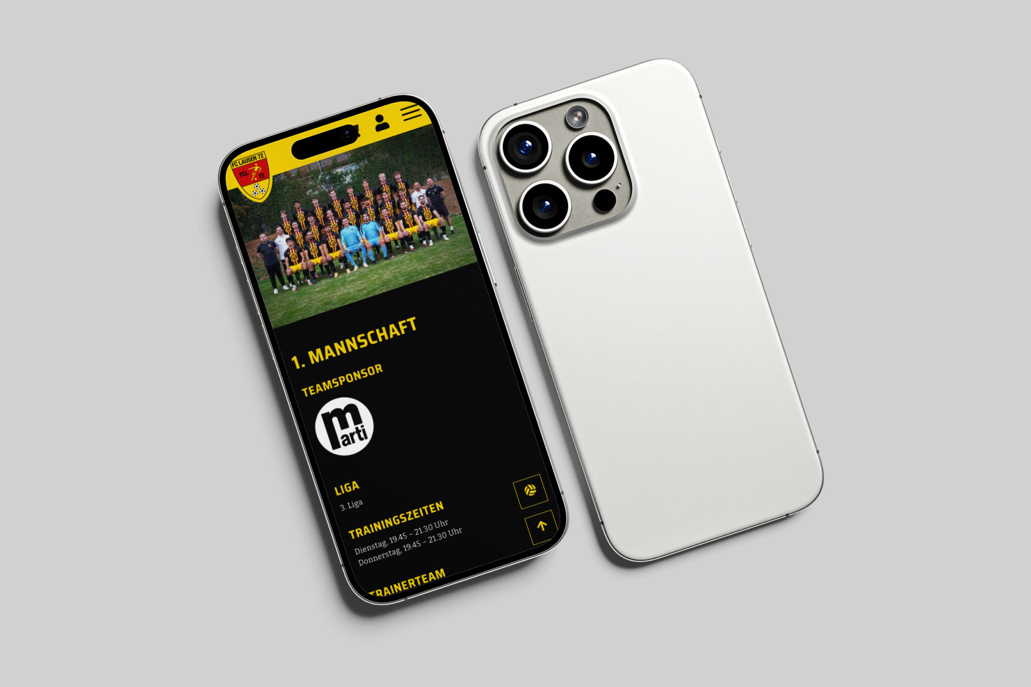 Heimspiel im Netz – Webdesign & Foto für FC Lausen 72