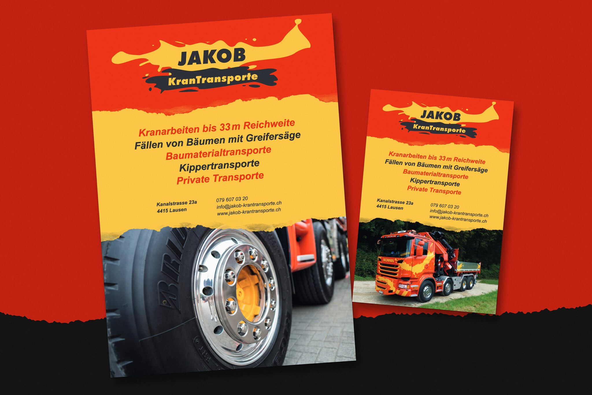Schwere Lasten – Rebranding & Web für Jakob Krantransporte GmbH